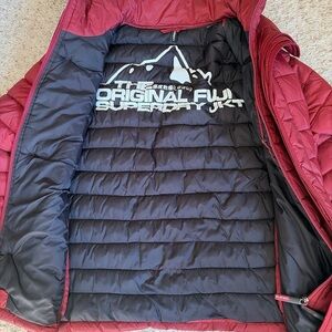 Superdry Burgundy Quilted Jacket